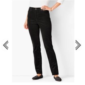 Talbots pull on high rise straight leg cords.